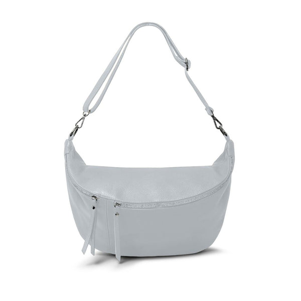 XL Slouchy Light Grey Leather Sling  Bag (SH)