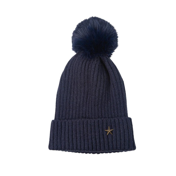 Bonnie Pom Pom Hat - Navy Star