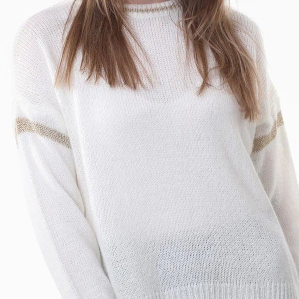 Cream & Gold Knit Jumper