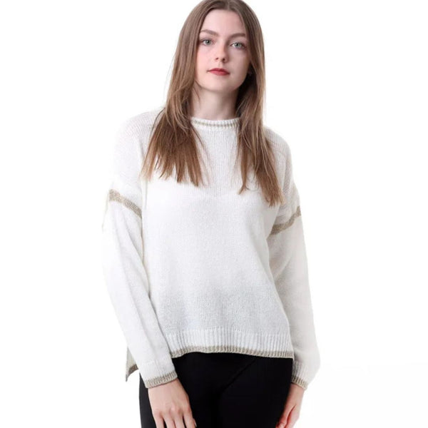 Cream & Gold Knit Jumper