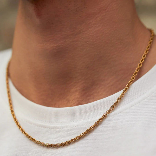 Gold Rope Chain Necklace