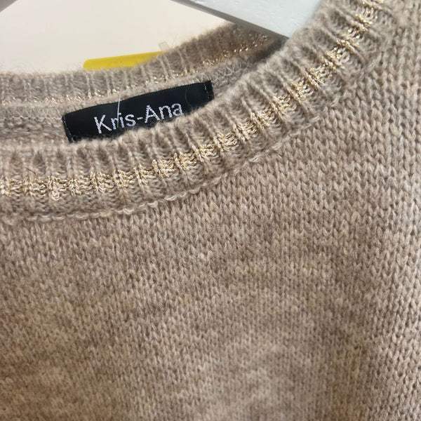 Taupe & Gold Knit Jumper