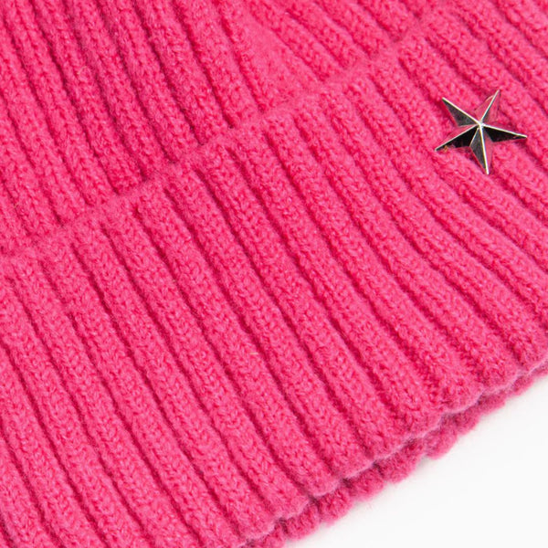 Bonnie Pom Pom Hat - Fuchsia Pink Star