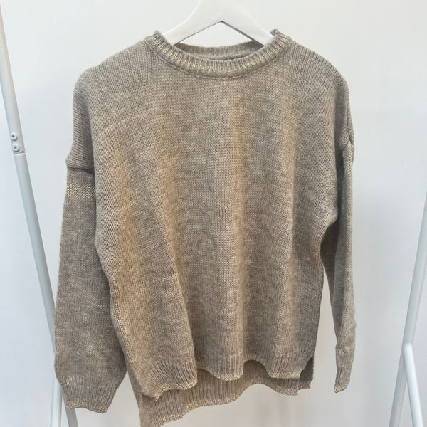 Taupe & Gold Knit Jumper