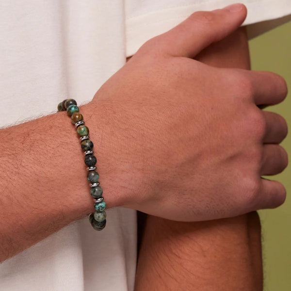 Green Gemstone Beaded Bracelet