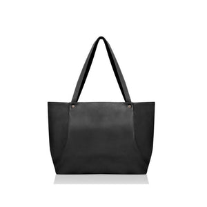 Black Mid Leather Classic Tote Bag