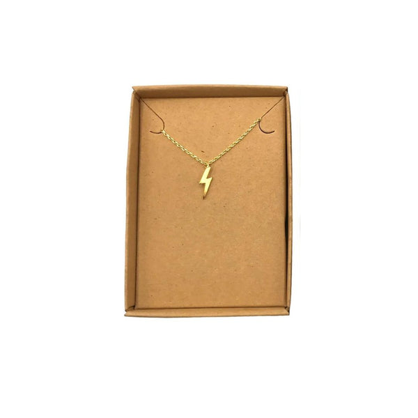 Gold Lightning Bolt Necklace