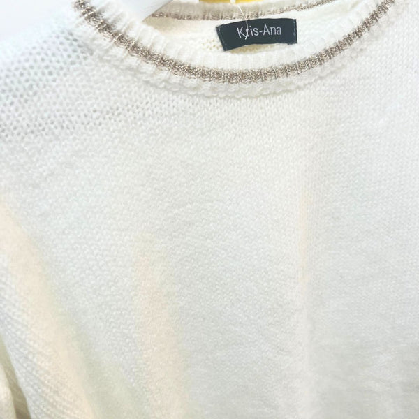 Cream & Gold Knit Jumper