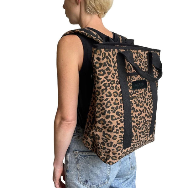 Brown Leopard Print Rucksack