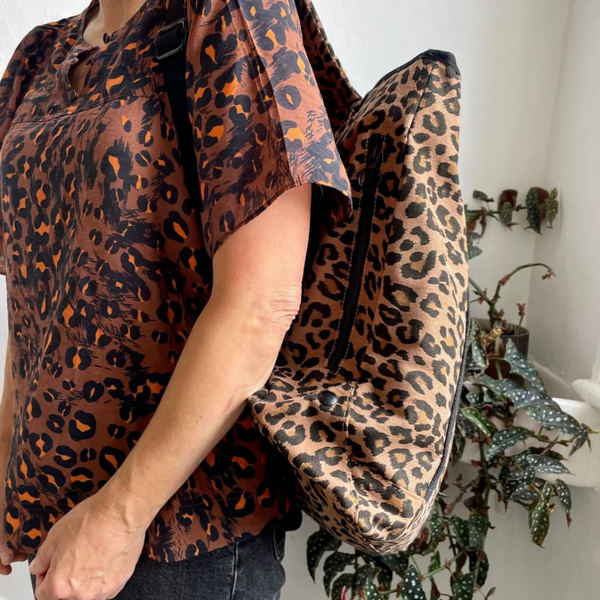 Brown Leopard Print Rucksack Florrie Bird