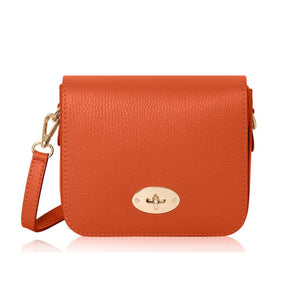 Burnt Orange Leather Small Satchel Bag