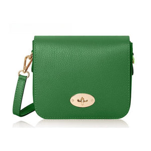 Emerald Green Leather Small Satchel Bag