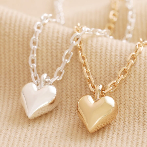 Heart Pendant Necklace (Gold & Silver)