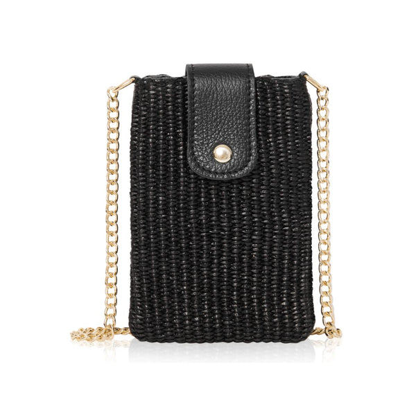 Black Woven Phone Pouch