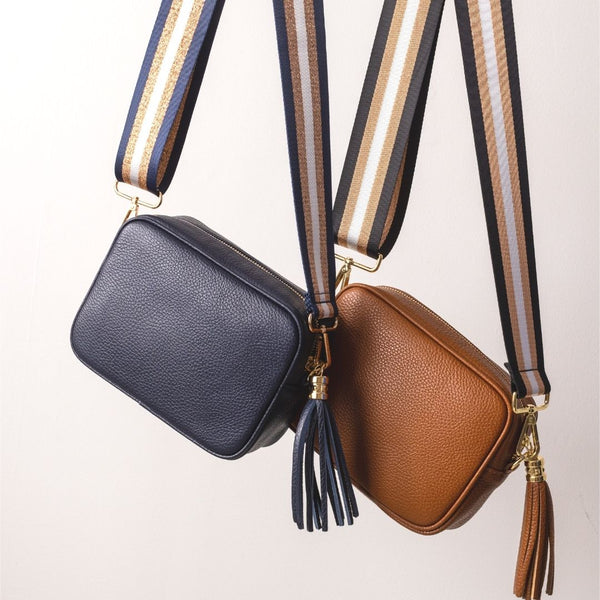 Crossbody Bag In Navy With Interchangeable Straps