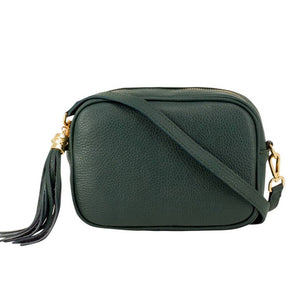 dark green florrie cross body bag italian leather