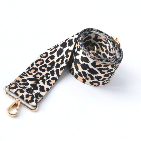 Cream & Orange Animal Print Bag Strap