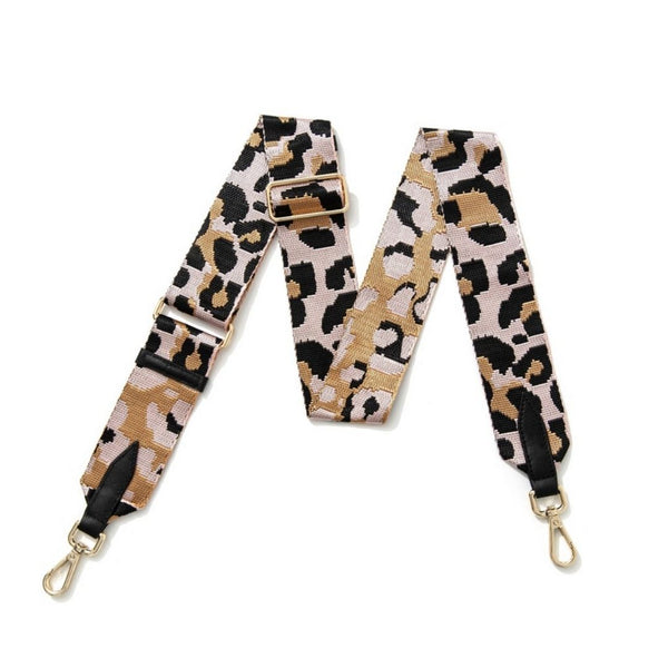 Pink & Black Leopard Print Bag Strap – Florrie & Bird